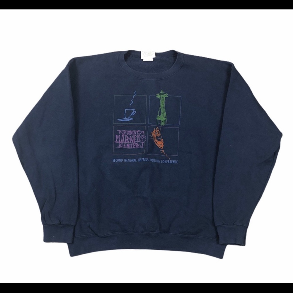 Vintage 90s Seattle 2nd Annual HIV/AIDS Housing Conference Sweatshirt